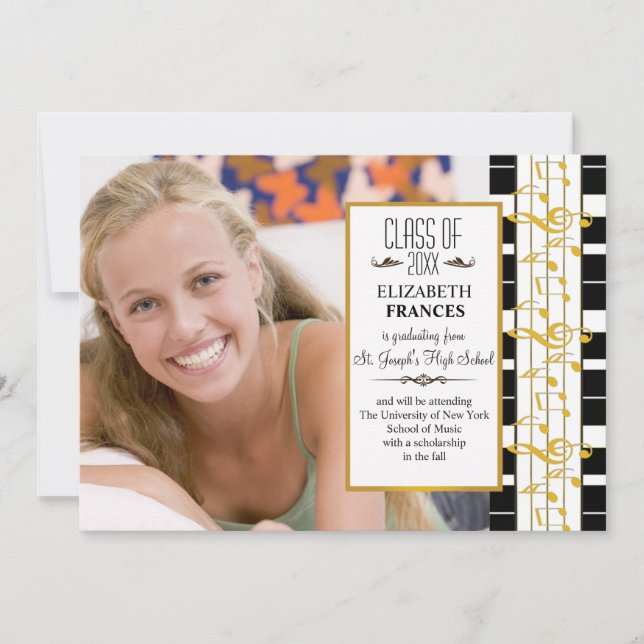 Faire-part Félicitations pour votre diplôme - une photo de vo (Devant)