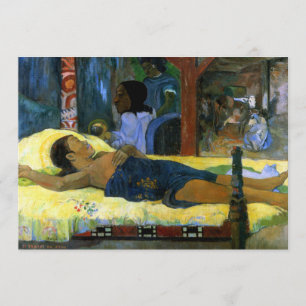 Faire-part Femme colorée d'art de Gauguin de scène de