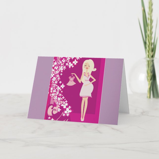Faire-part femme enceinte blonde (Devant)