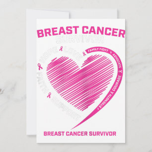 Faire-part Femmes Pink Cancer du sein Survivant Cadeaux Femme