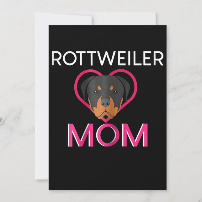 Faire-part Femmes Rottweiler Maman (Devant)