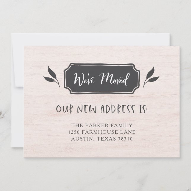 Faire-part Ferme | Changement d'adresse (Devant)