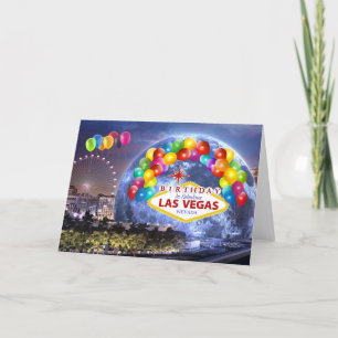 Faire-part Fête d'anniversaire à Las Vegas Card