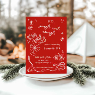 Faire-part fête de Noël fantastique Père Noël boisson amusant