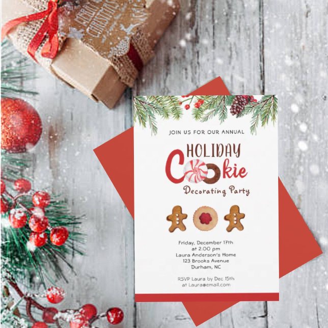 Faire-part Fête Décoration Cookie de vacances (Créateur téléchargé)