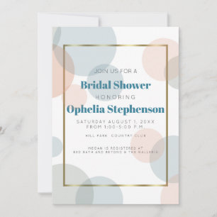 Faire-part Fête des mariées   Points Confetti Aquarelle Moder