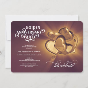 Faire-part Fête du 50e anniversaire de mariage (Version 4)