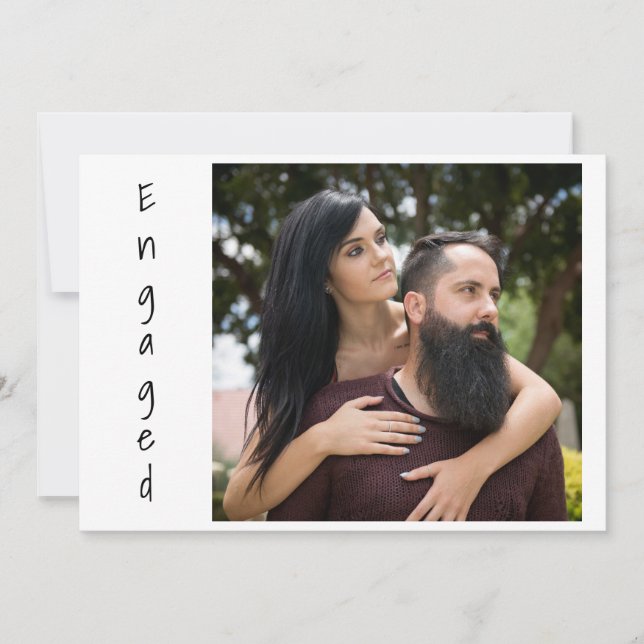 Faire-part Fiançailles Boho Rose et Or avec Plumes (Devant)