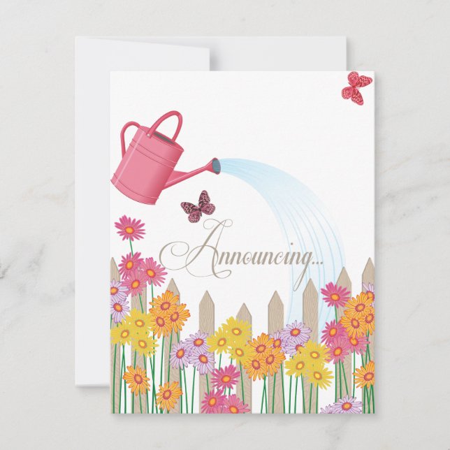 Faire-part Fiançailles de la collection Garden Par (Devant)