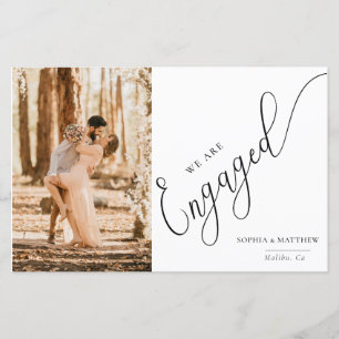 Faire-part Fiançailles de script