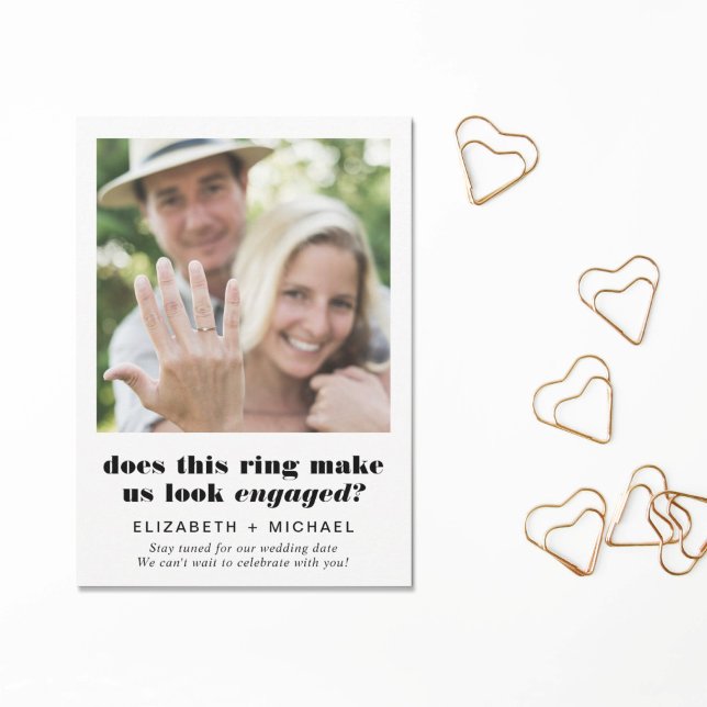 Faire-part Fiançailles drôles de photo moderne (Créateur téléchargé)