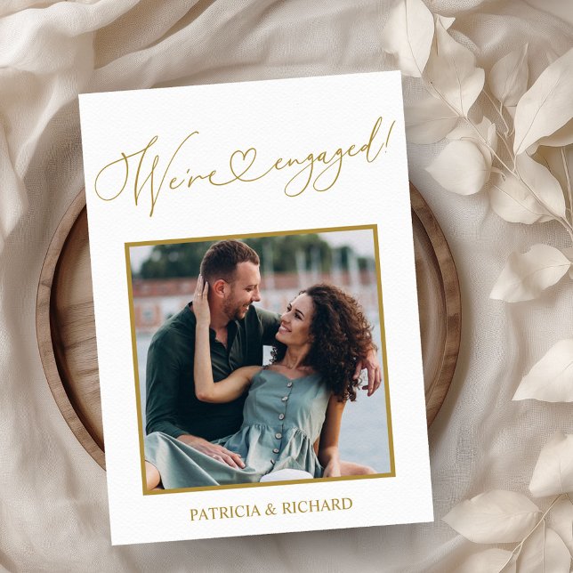 Faire-part fiançailles Et Enregistrer La Photo Dat (Créateur téléchargé)