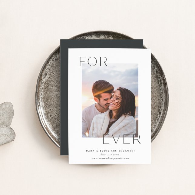 Faire-part Fiançailles photo Forever Overlay (Créateur téléchargé)