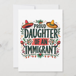 Faire-part Fier fille d'un immigrant mexicain