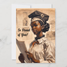 Fier noire fille Diplômée