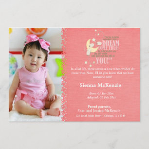 Faire-part fille adoption