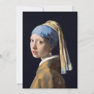 Faire-part Fille avec perle à oreille 1665 Johannes Vermeer