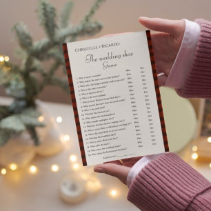 Faire-part Flannel & friz mariage jeu de chaussures jeu de ba