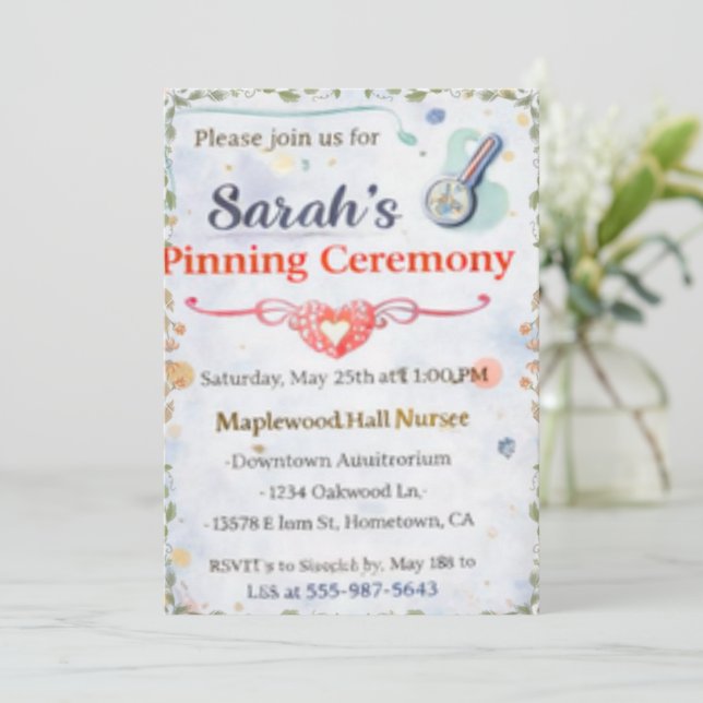 Faire-part Flat Announcement Card (Debout devant)