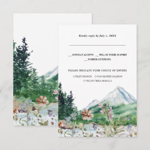 Faire-part Fleur sauvage de montagne rustique RSVP de maria