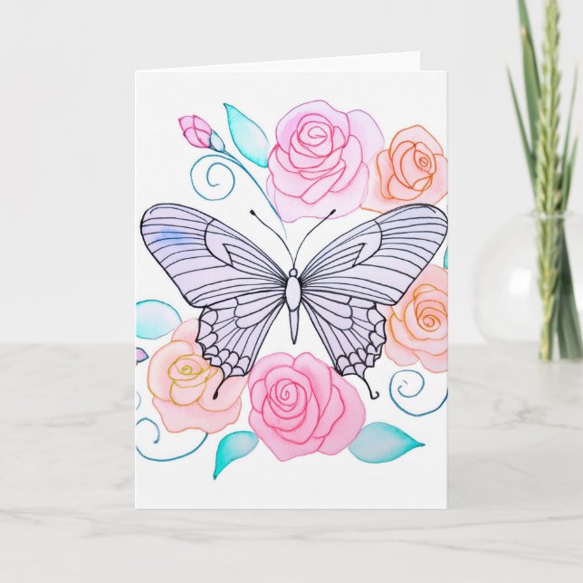 Faire-part Fleurs de Pivoines (Devant)