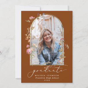 Faire-part Fleurs sauvages Arche Tomette Photo Remise de dipl