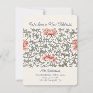 Faire-part Floral Asian William Morris style CC1289 Moving