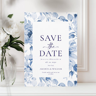 Faire-Part Floral Minimaliste de Date de Mariage