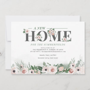 Faire-part Floral Moving Botanique Nouvelle adresse déplacée