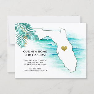 Faire-part Florida State Gold Heart Palm Feuilles Nouvelle ma