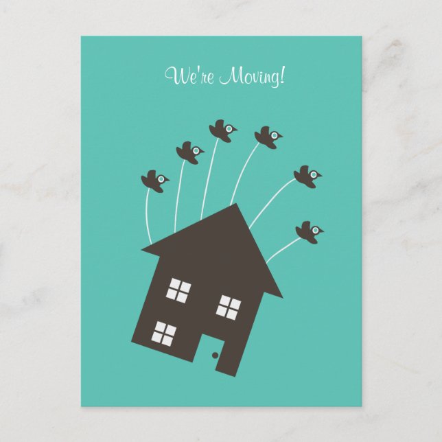 Faire-part Flying House - We are Moving - Carte postale (Devant)