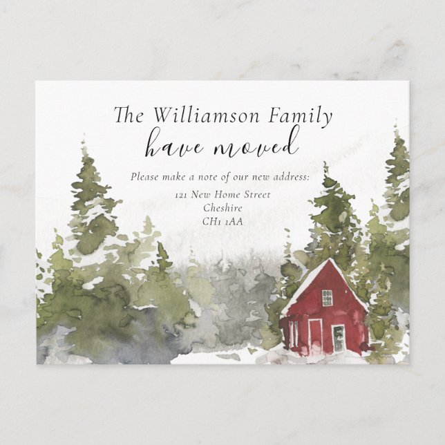 Faire-part Forest Home Changement d'adresse Carte postale (Devant)