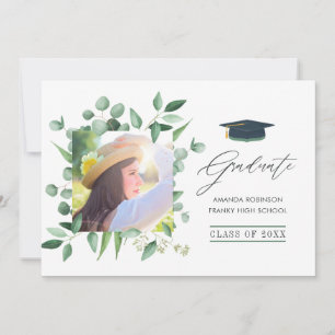 Faire-part Forêt de forêt verte Eucalyptus Graduation
