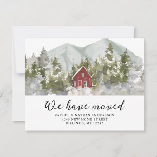 Faire-part Forêt d'hiver Nous avons changé d'adresse