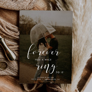 Faire-part Forever a une belle bague à elle Simple et élégant