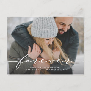 Faire-part Forever Begins Sauvegarder la date Carte postale p