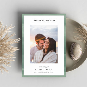 Faire-part Forever commence ici   Fiançailles photo