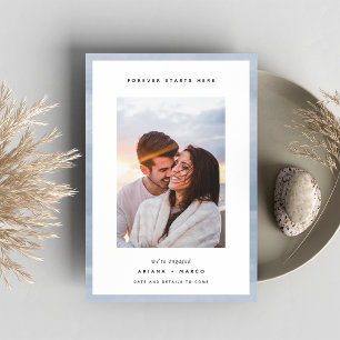 Faire-part Forever commence ici   Fiançailles photo
