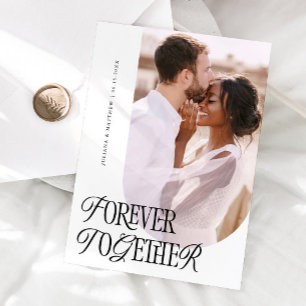 Faire-part Forever Ensemble Vintage Élégance Mariage blanc