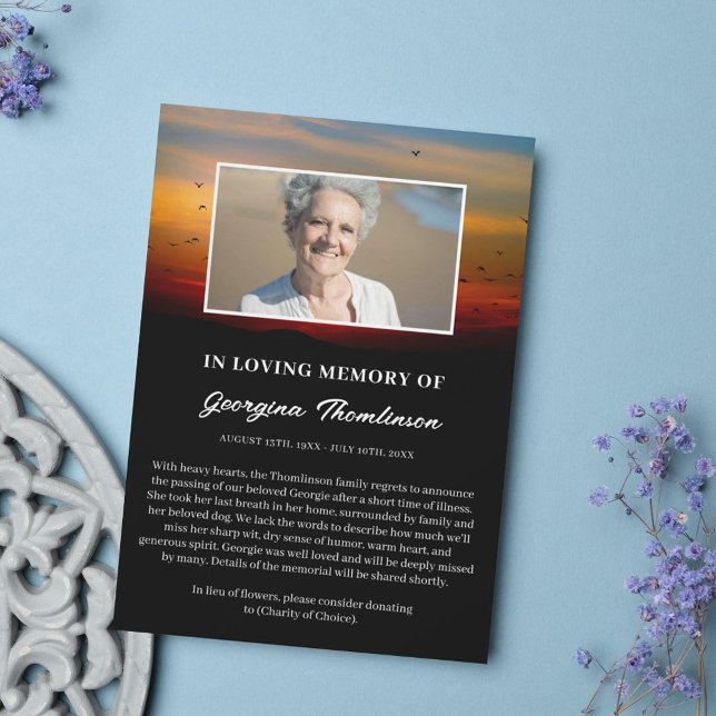 Faire-part Foule d'oiseaux au lever du soleil Photo Faire-par (Créateur téléchargé)