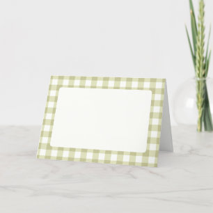 Faire-part French Country Meadow En vichy - sauge vert plaid.