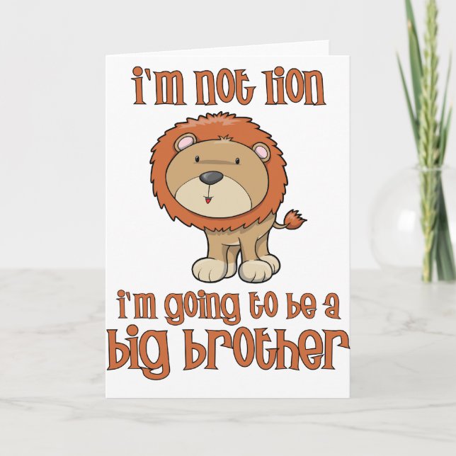 Faire-part frère de lion (Devant)