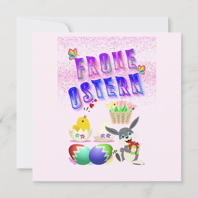 Faire-part Frohe Ostern (Devant)