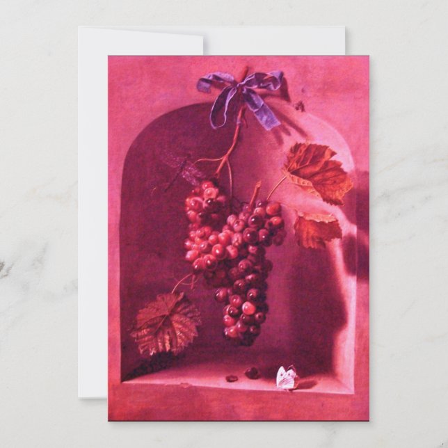 Faire-part FRUITS DE SAISON - PROSPÉRITÉ, rose rouge marron (Devant)