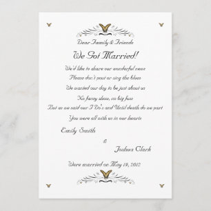 Faire-part Fugue 2 de papillons et de remous