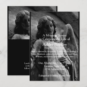 Faire-part funéraire du service commémoratif Angel