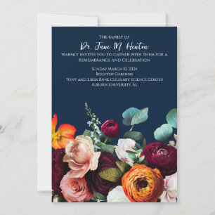 Faire-part funéraire floral de la Marine 011124F