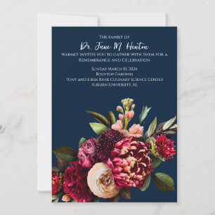 Faire-part funéraire floral de la Marine 011124H