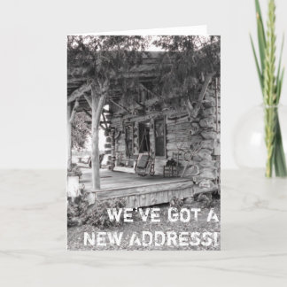 Faire-part Funny Change Adresse Ménage Cabine de chalet