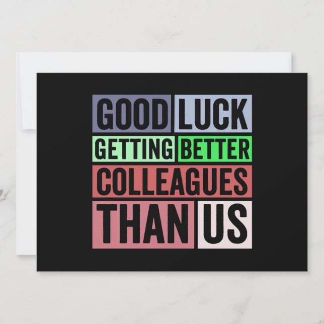 Faire-part Funny | Coworker Leaving | Good L (Devant)